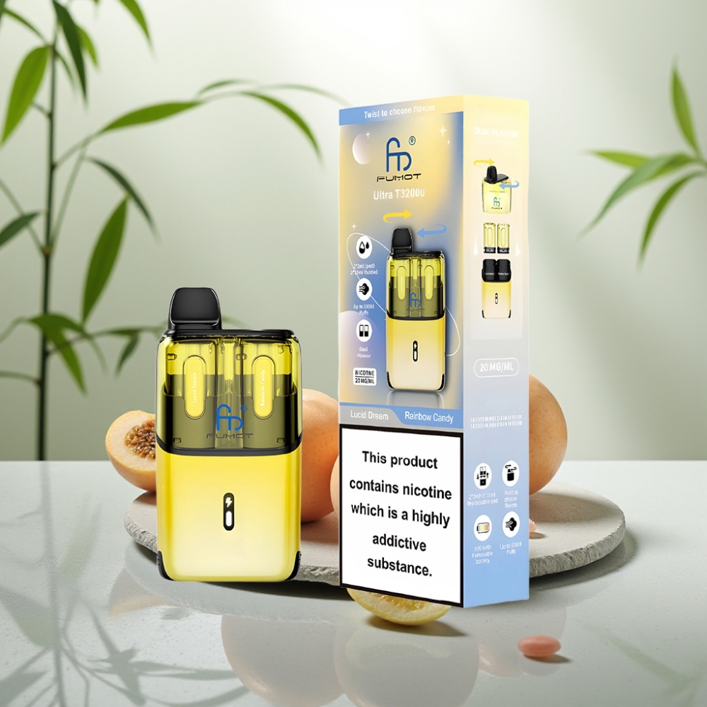 Fumot Ultra T32000 Vis Disposable - Vis Lucru - Bomboane Curcubeu, 32000 fumuri, 24ml, 20mg