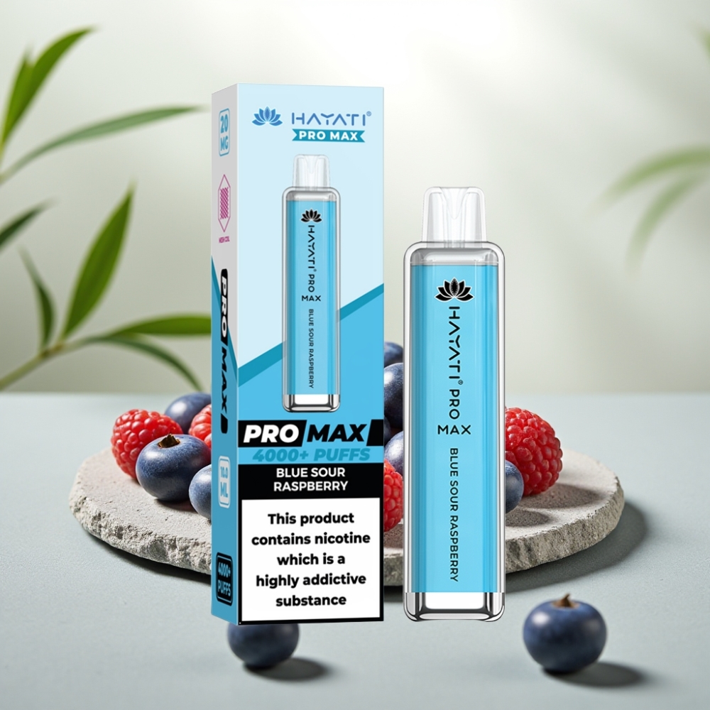 Hayati Pro Max 4000 Puffs Disposable Vape Afine Albastre Acero, 5% Nicotine, 1400mAh