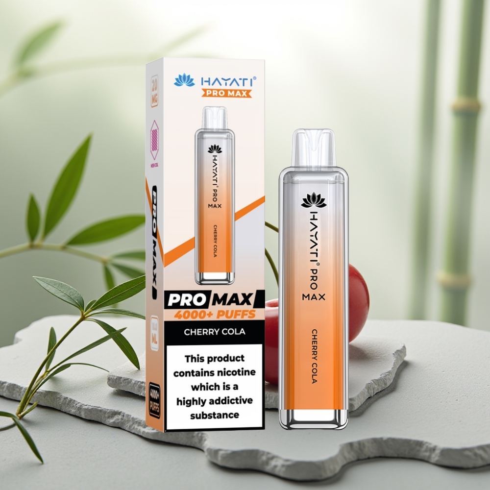 Hayati Pro Max 4000 Puffs Disposable Vape Cireșe Cola, 2ml/10ml, 1400mAh, 1.1Ohm