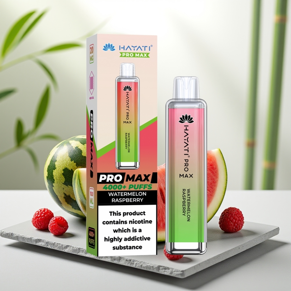 Hayati Pro Max 4000 Puffs Disposable Vape Coșmar Zmeură, 2ml, 1400mAh, 5% Nicotină
