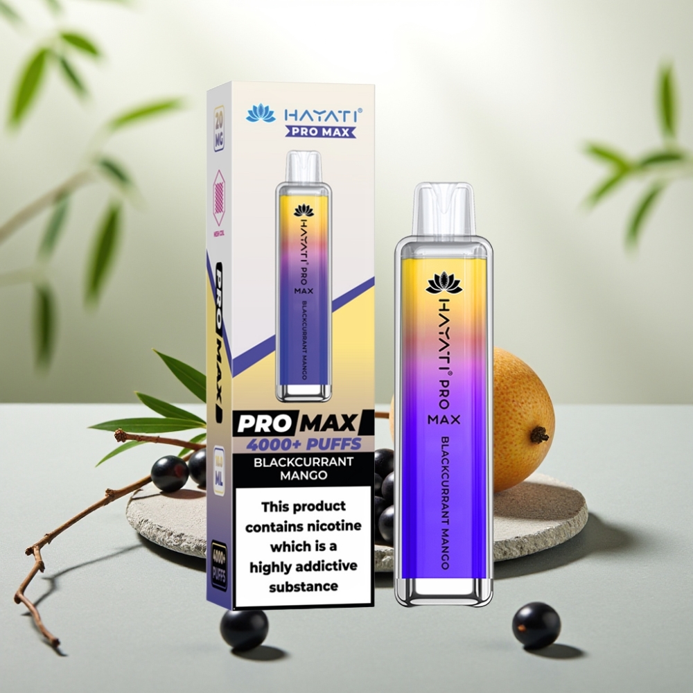 Hayati Pro Max 4000 Puffs Disposable Vape Coacăz Mango, 5% Nicotine, 1400mAh