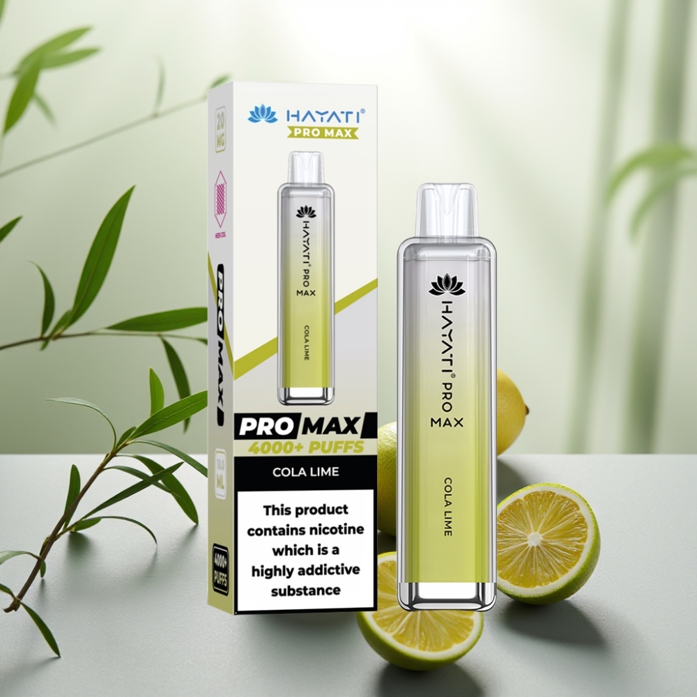 Hayati Pro Max 4000 Puffs Disposable Vape Colă Lime, 5% Nicotine, 1400mAh