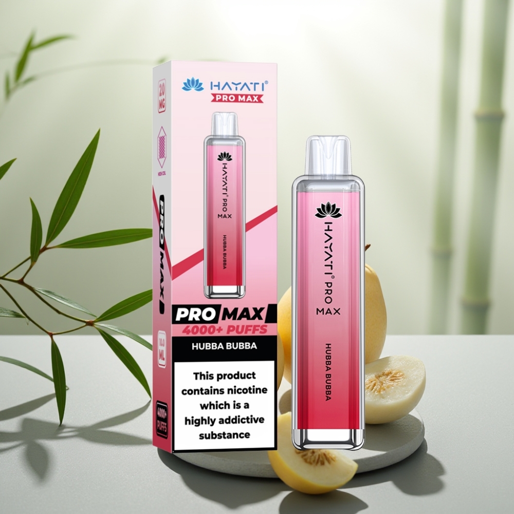Hayati Pro Max 4000 Puffs Disposable Vape Hubba Bubba, 5% Nicotine, 1400mAh, Reincarcabil