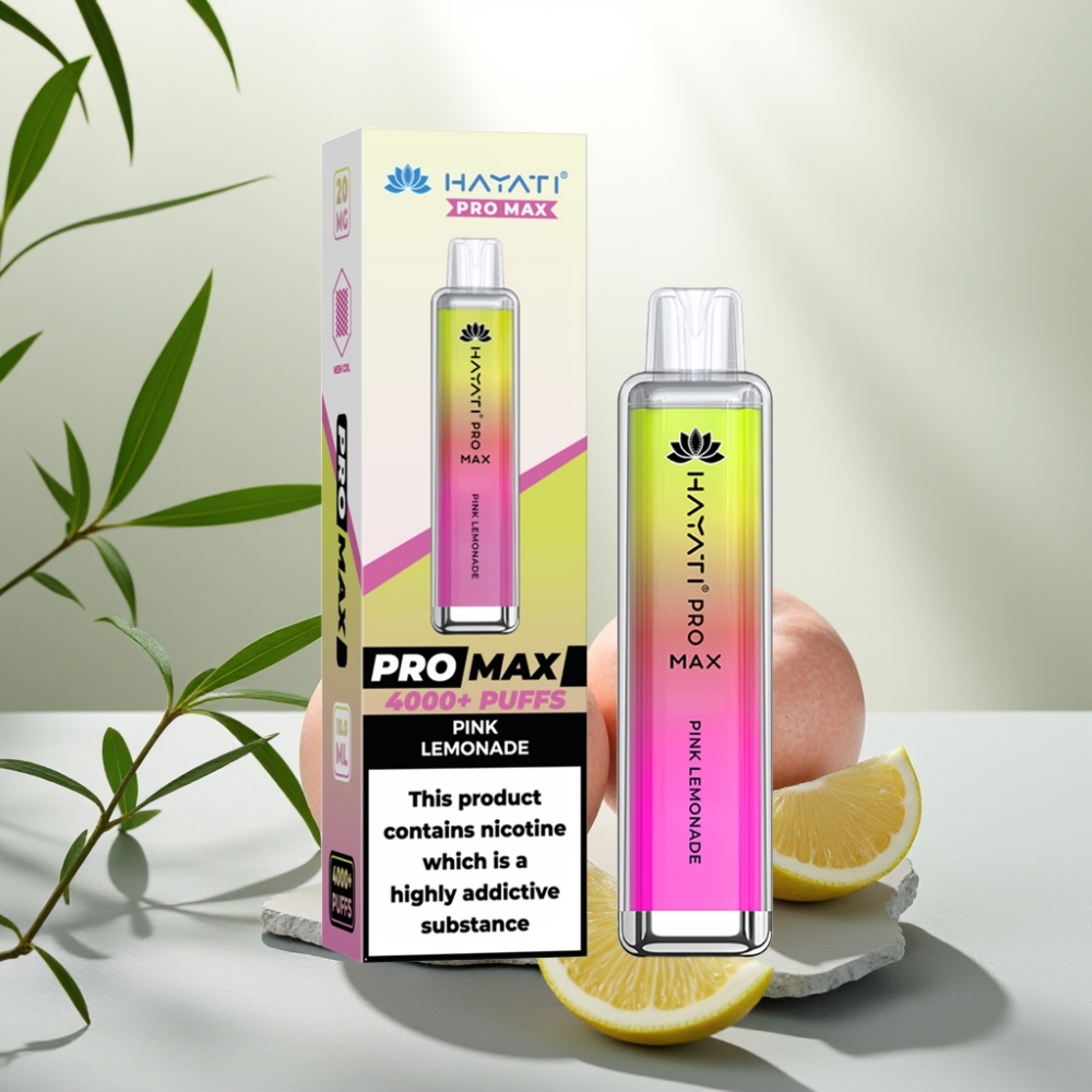 Hayati Pro Max 4000 Puffs Disposable Vape Limonadă Roz 5% Nicotină 1400mAh