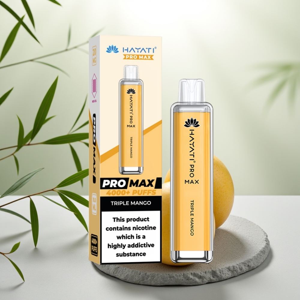 Hayati Pro Max 4000 Puffs Disposable Vape Triple Mango, 5% Nicotine, 1400mAh