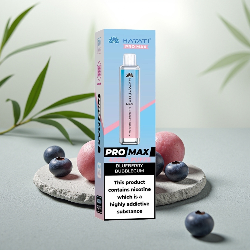 Hayati Pro Max 4000 Pufuri Disposable Vape Afine Guma de Balon 2ml 5% Nicotina 1400mAh