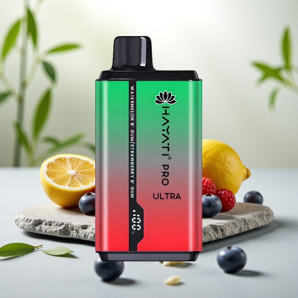 Hayati Pro Ultra 15000 Puffs Afine Zmeură Cireșe Lămâie & Afine, 850mAh, 2×12ml
