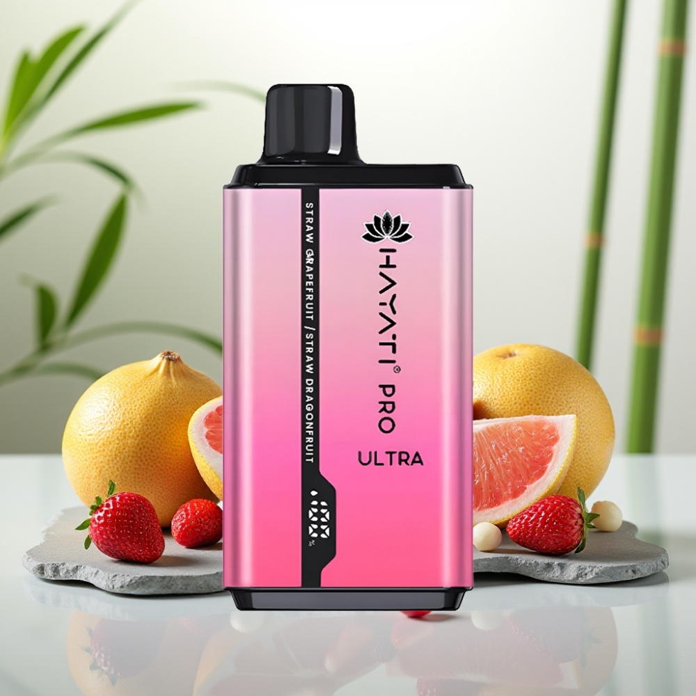 Hayati Pro Ultra 15000 Puffs Capsule de Aromă Căpșuni Grapefruit și Căpșuni Dragonfruit 2×12ml 2%