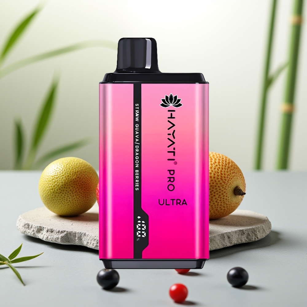 Hayati Pro Ultra 15000 Puffs Capsule de Arome de Căpșuni Guava și Dragon Berries 2×12ml 2%