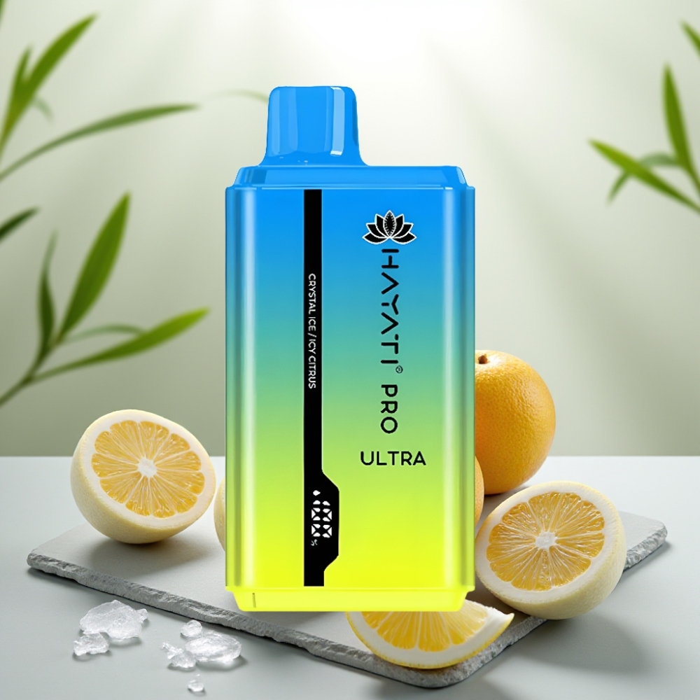 Hayati Pro Ultra 15000 Puffs Gheață Cristalină Citrice Iuți 2×12ml 2% 49 Arome