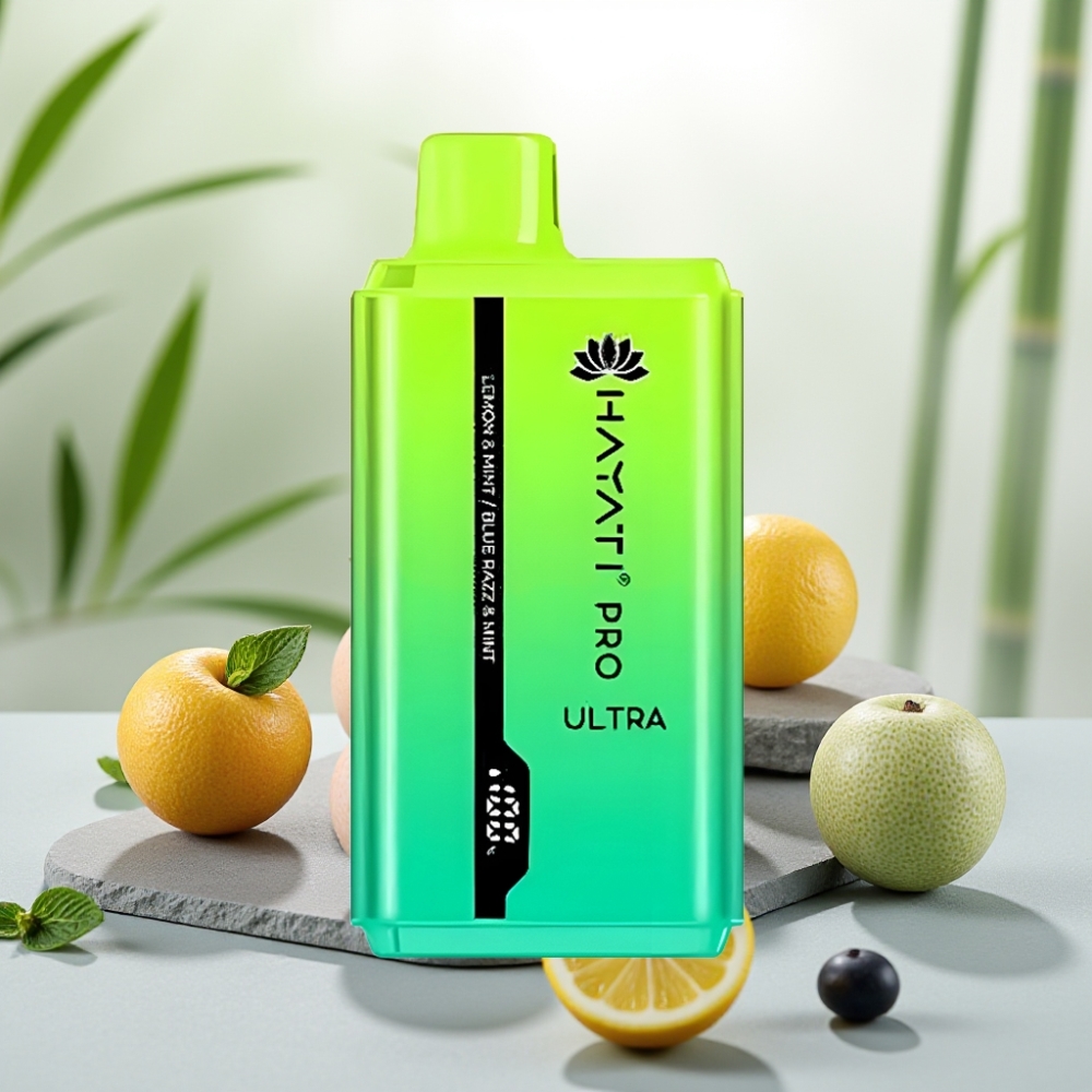 Hayati Pro Ultra 15000 Puffs Lămâie & Mentă și Blue Razz & Mentă, 850mAh, 2×12ml