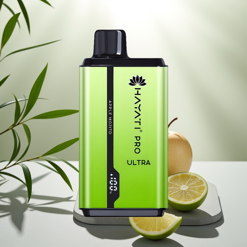 Hayati Pro Ultra 15000 Puffs Mărul Mojito 2×12ml 2% 49 Arome 850mAh