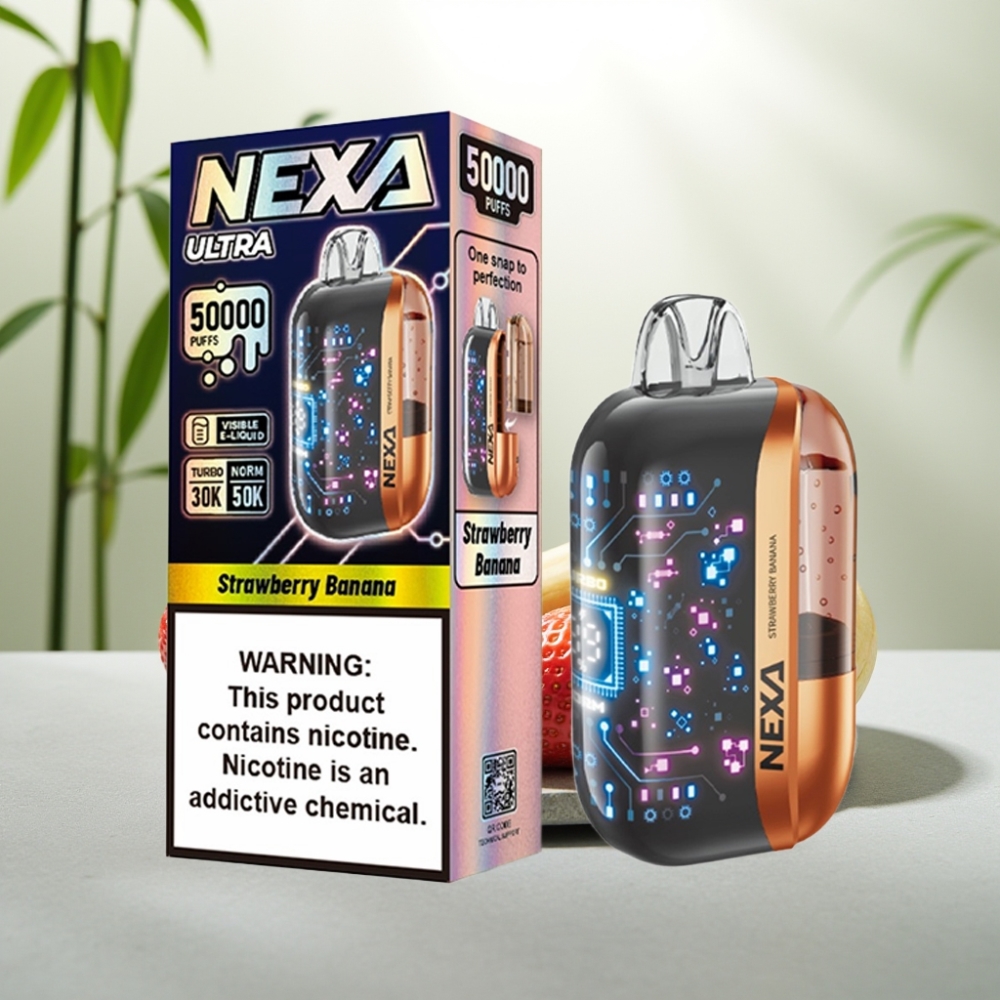NEXA Ultra 50K Disposable Vape Capsuni Banane 20ml 50000 Puffs 5% Nicotina
