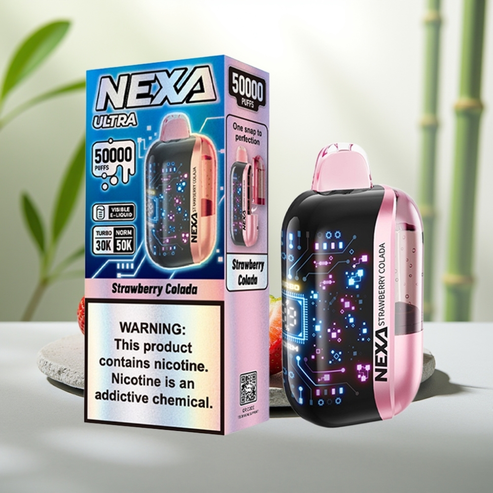 NEXA Ultra 50K Disposable Vape Capsuni Colada, 20ml, 50000 Pufuri, 5% Nicotina