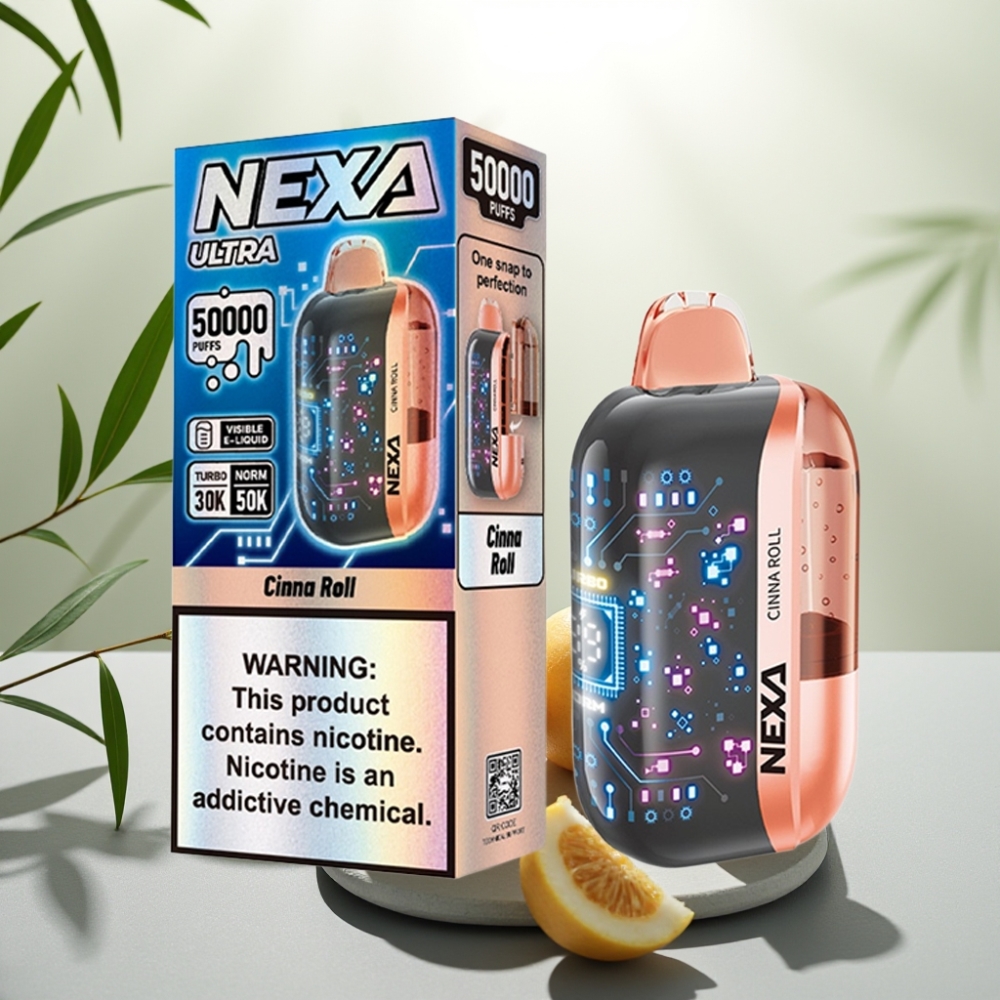 NEXA Ultra 50K Disposable Vape Chiflă de Scortișoară 20ml 50000 Puffs 5% Nicotină