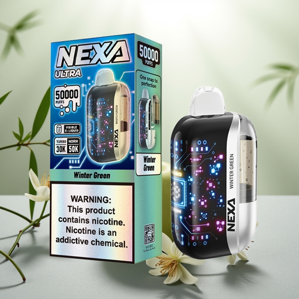 NEXA Ultra 50K Disposable Vape Iarnă Verde 20ml 50000 Puffs 5% Nicotină