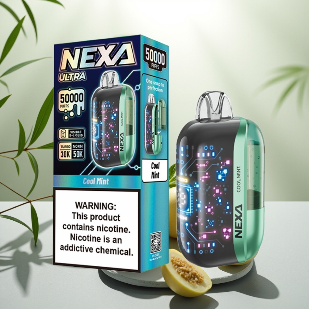 NEXA Ultra 50K Disposable Vape Mentă Răcoritoare, 20ml, 50000 Pufuri, 5% Nicotină