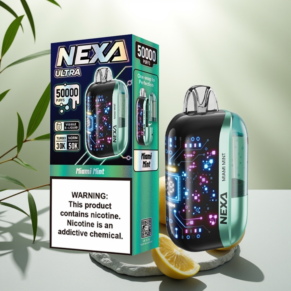 NEXA Ultra 50K Disposable Vape Menta Miami, 20ml, 50000 Pufuri, 5% Nicotina