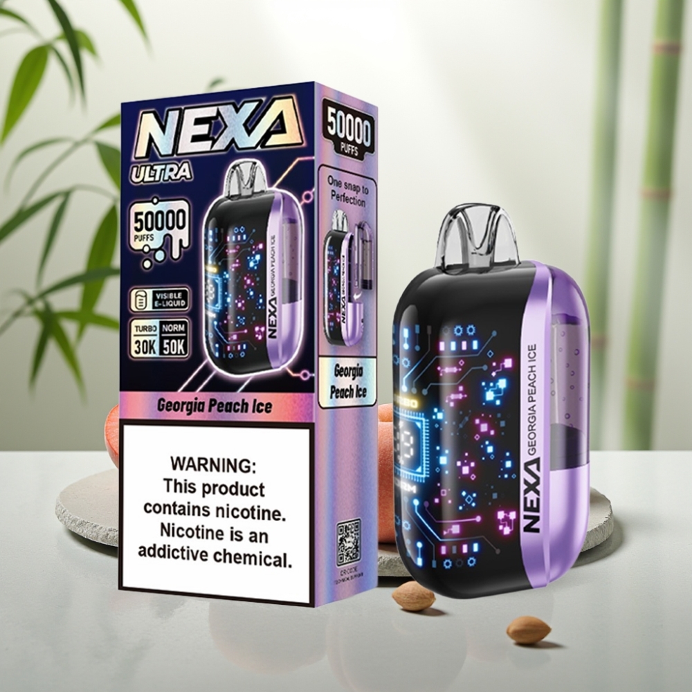 NEXA Ultra 50K Disposable Vape Piersică Georgia Ice 20ml 50000 Pufări 5% Nicotină