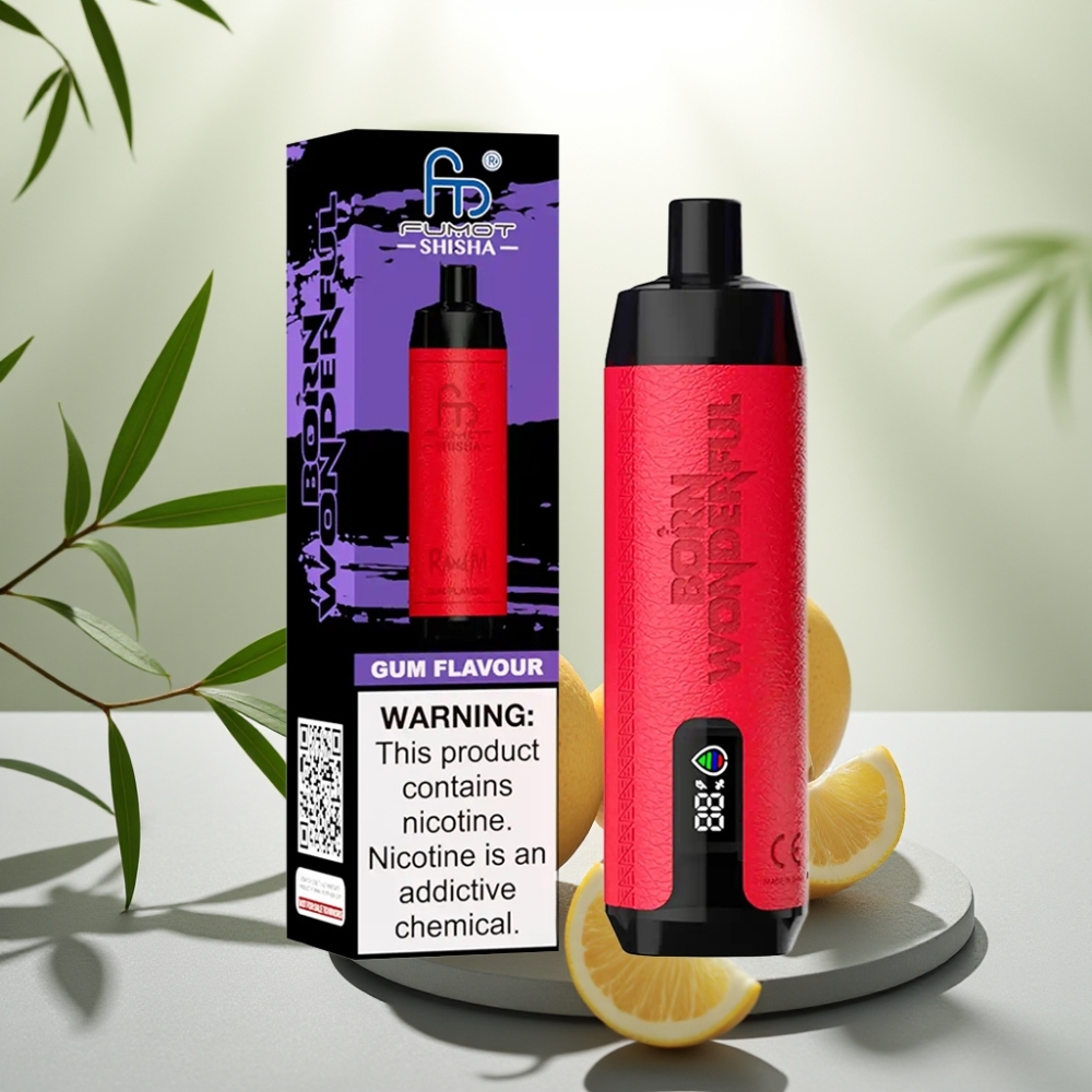 RandM Fumot Shisha 10000 Puffs Arome Guma, 18ml, 0.5% Nicotina, Tip-C