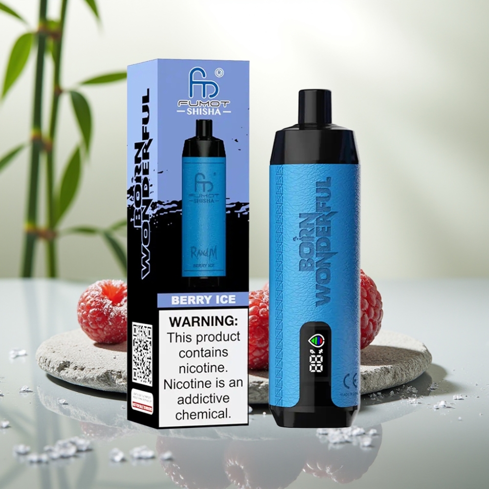 RandM Fumot Shisha 10000 Puffs Disposable Vape Afine Gheață – 18ml, 0.6ohm, 850mAh
