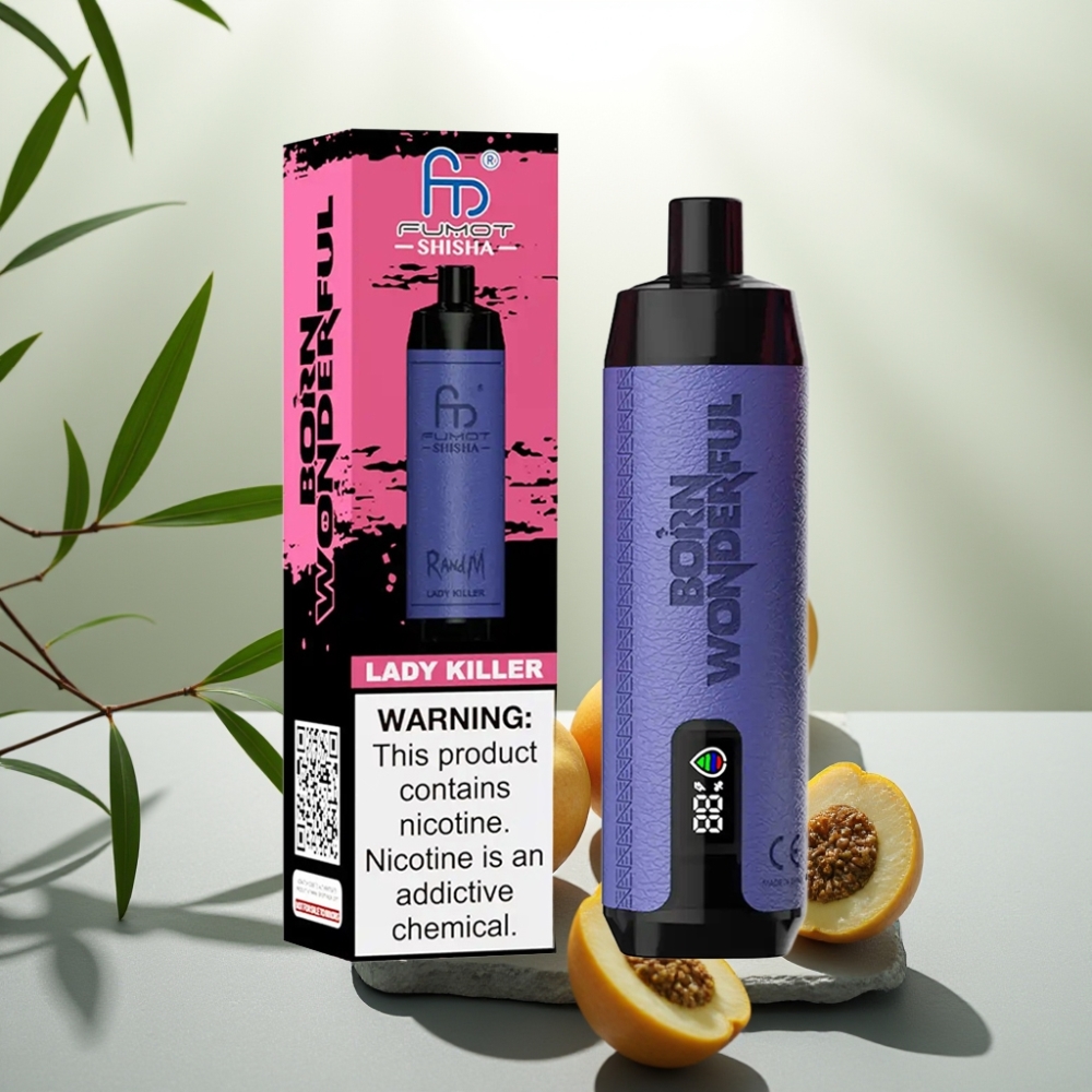 RandM Fumot Shisha 10000 Puffs Disposable Vape Ucigașa Doamnelor, 18ml, 0.5% Nicotină, LED
