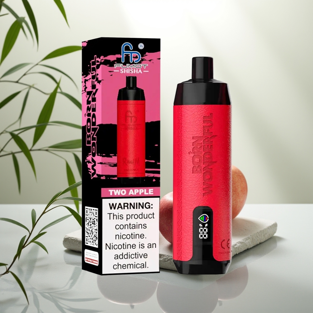 RandM Fumot Shisha 10000 Puffs - Două Mere, 18ml, 0.5% Nicotină, 850mAh