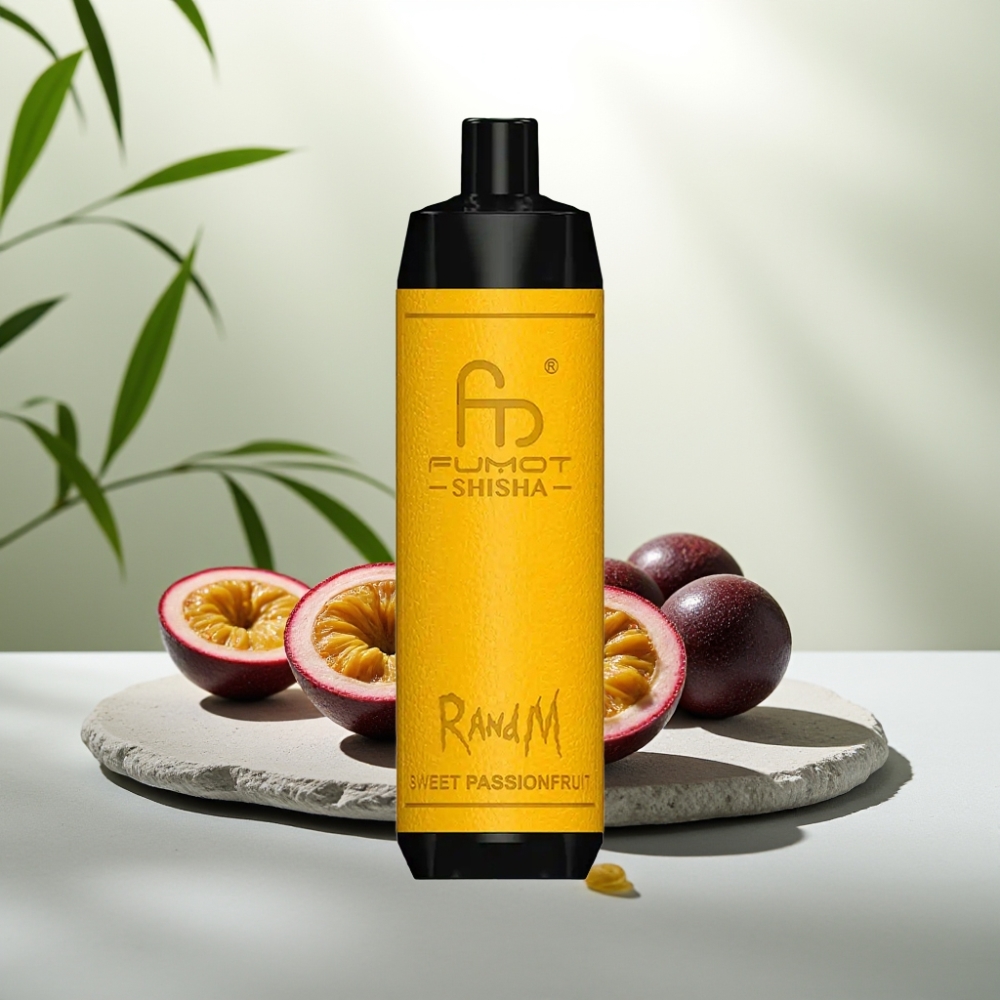 RandM Fumot Shisha 10000 Puffs - Dulce Fructul Pasiei, 18ml, 0.5% Nicotina, 850mAh