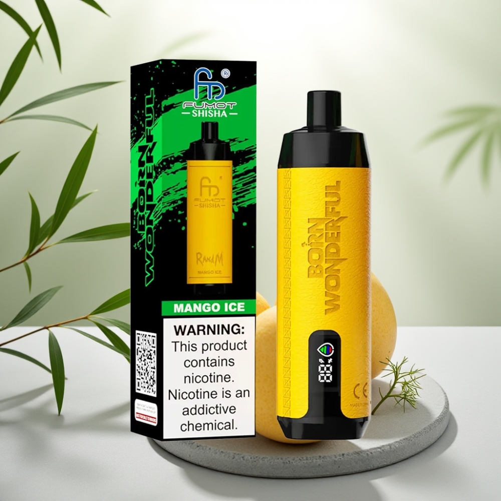 RandM Fumot Shisha 10000 Puffs Mango Gheață – 18ml, 850mAh, 0.6ohm