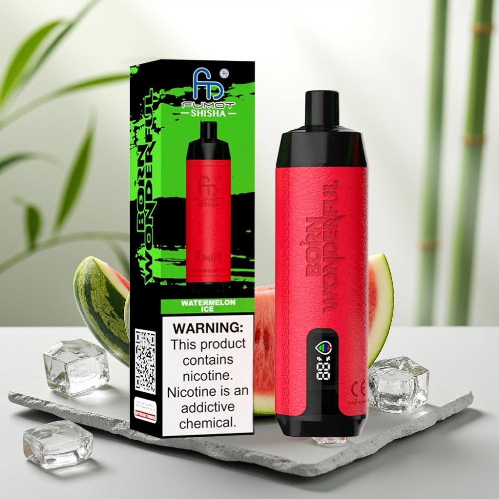 RandM Fumot Shisha 10000 Puffs - Pepene Gheata, 18ml, 0.5% Nicotina