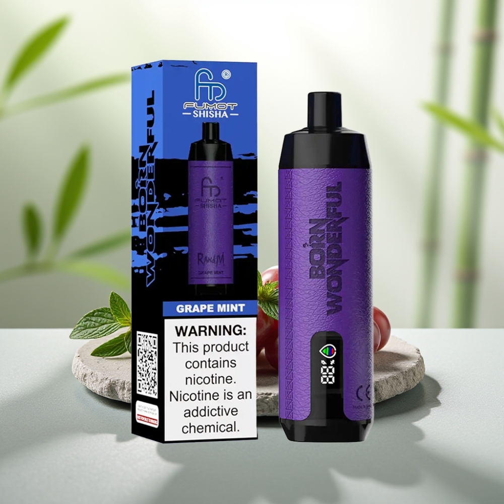 RandM Fumot Shisha 10000 Puffs Stichetă Dispozabilă Struguri Menta 18ml 850mAh