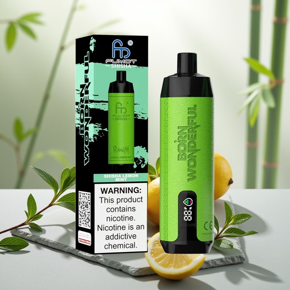 RandM Fumot Shisha 10000 Puffs Șișa Lămâie Mentă 18ml 850mAh 0.6ohm