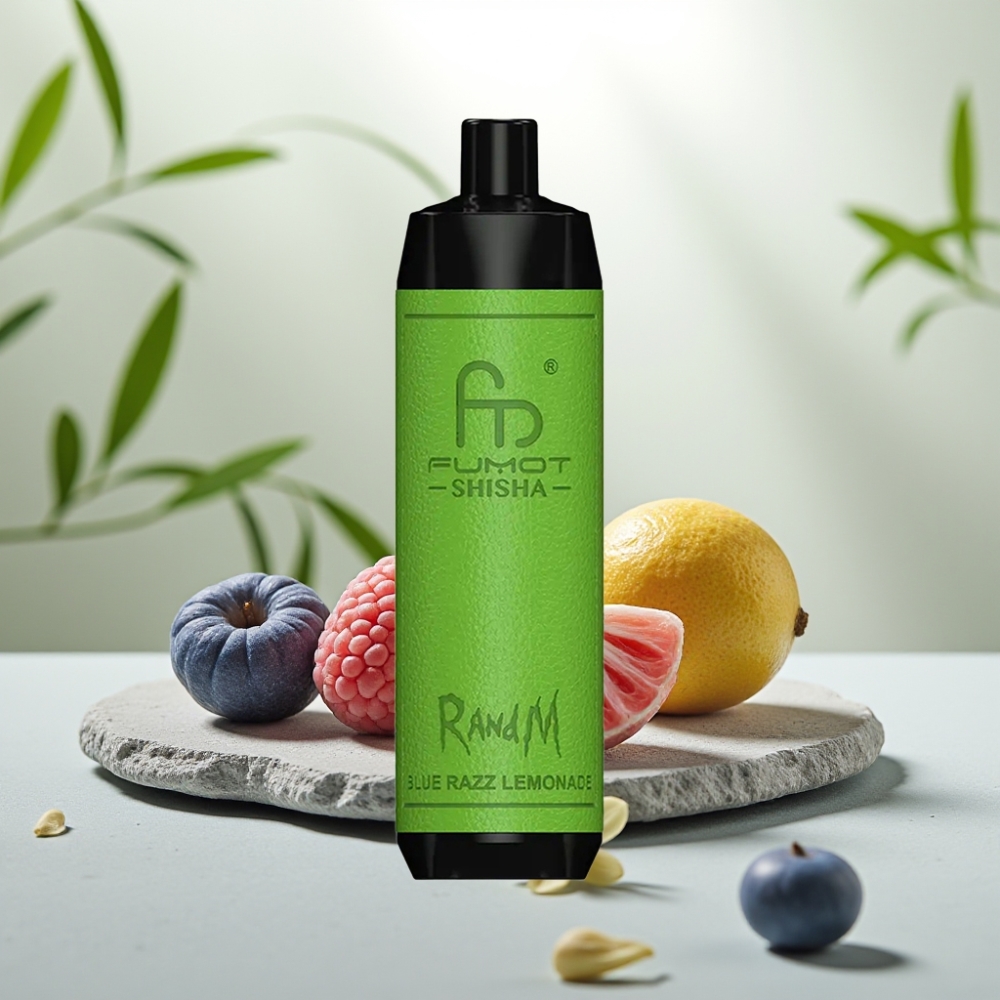 RandM Fumot Shisha 10000 Pufuri - Zmeură Albastră Limonadă, 18ml, 0.6ohm, 850mAh