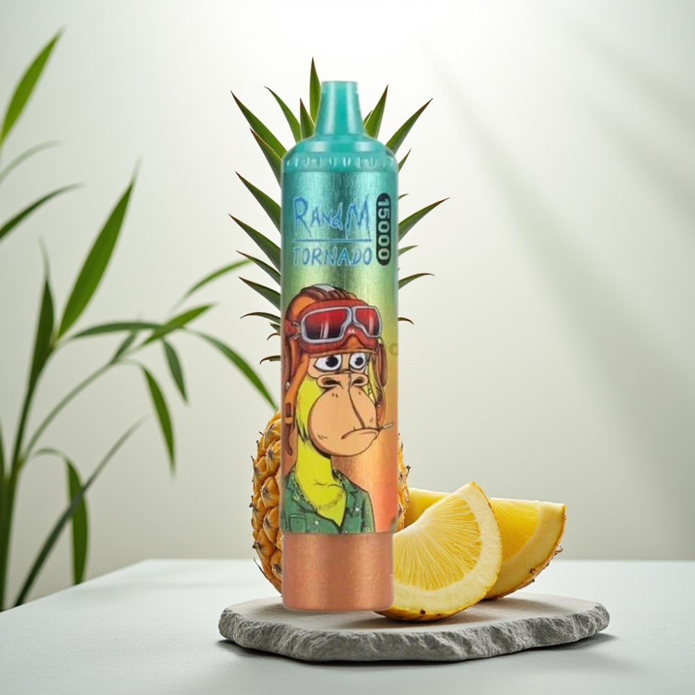 Fumot RandM Tornado 15000 Puffs Ananas Răcoros 25ml 850mAh Mesh Coil Tip-C