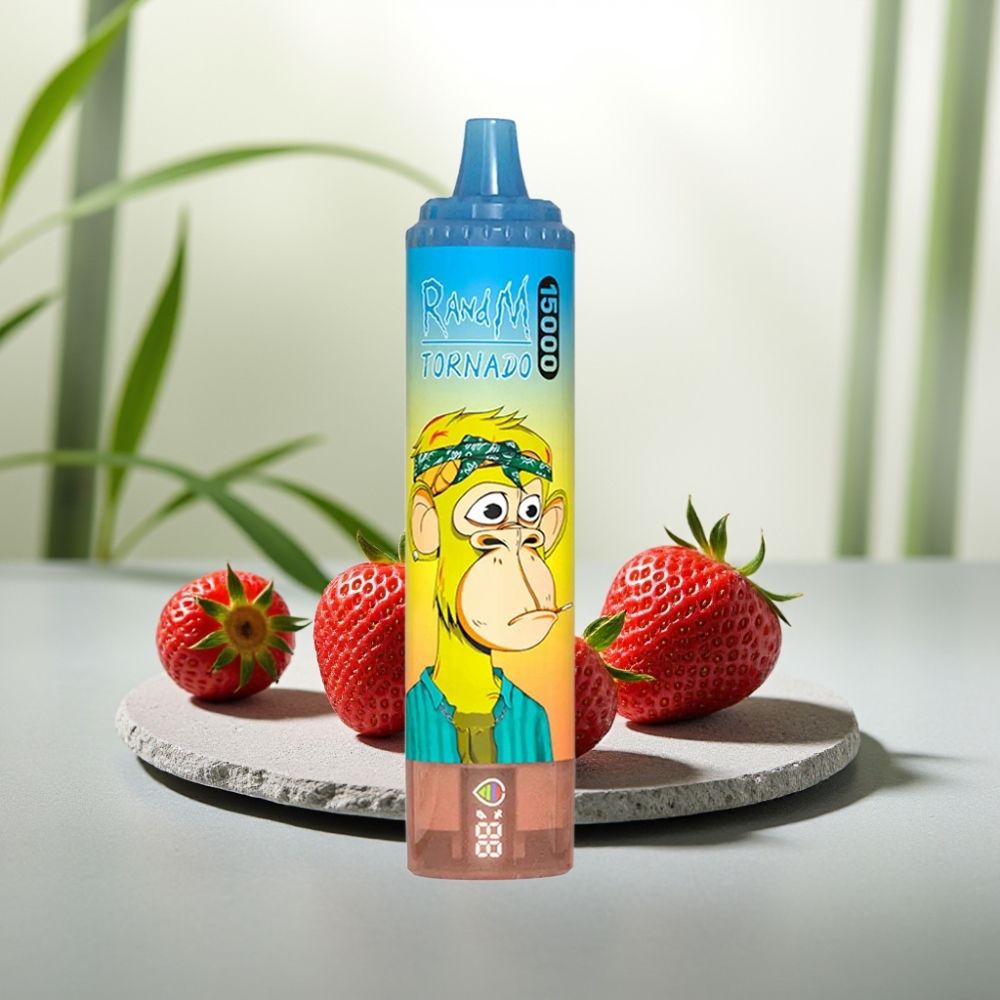 Fumot RandM Tornado 15000 Puffs Capsuni 25ml 850mAh Mesh Coil