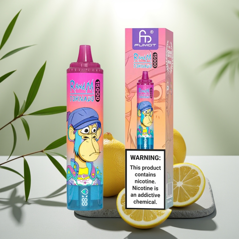 Fumot RandM Tornado 15000 Pufs Limonadă, 25ml, 850mAh, 0.9 Ohm Mesh