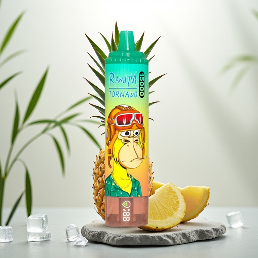 Fumot RandM Tornado 15000 Pufuri Ananas Gheață, 25ml, 850mAh, 0.9 Ohm Mesh