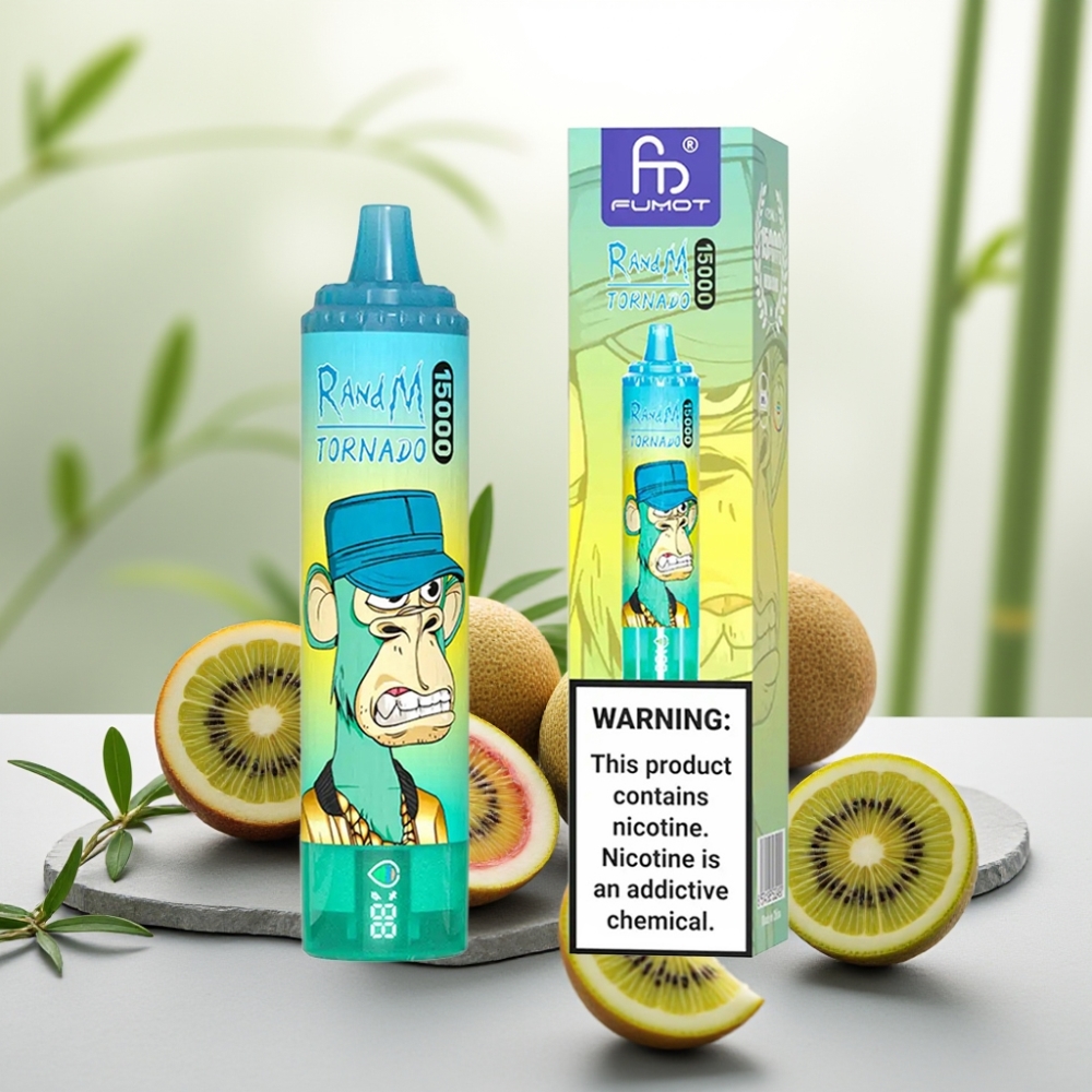 Fumot RandM Tornado 15000 Pufuri Kiwi Fructul Pasării Guava 25ml 5% Mesh