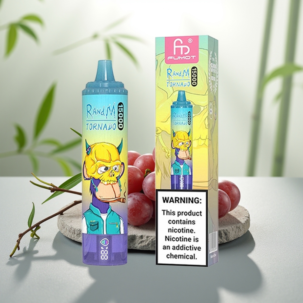Fumot RandM Tornado 15000 Pufuri Strugure Înghețat, 25ml, 850mAh, 0.9 Ohm Mesh