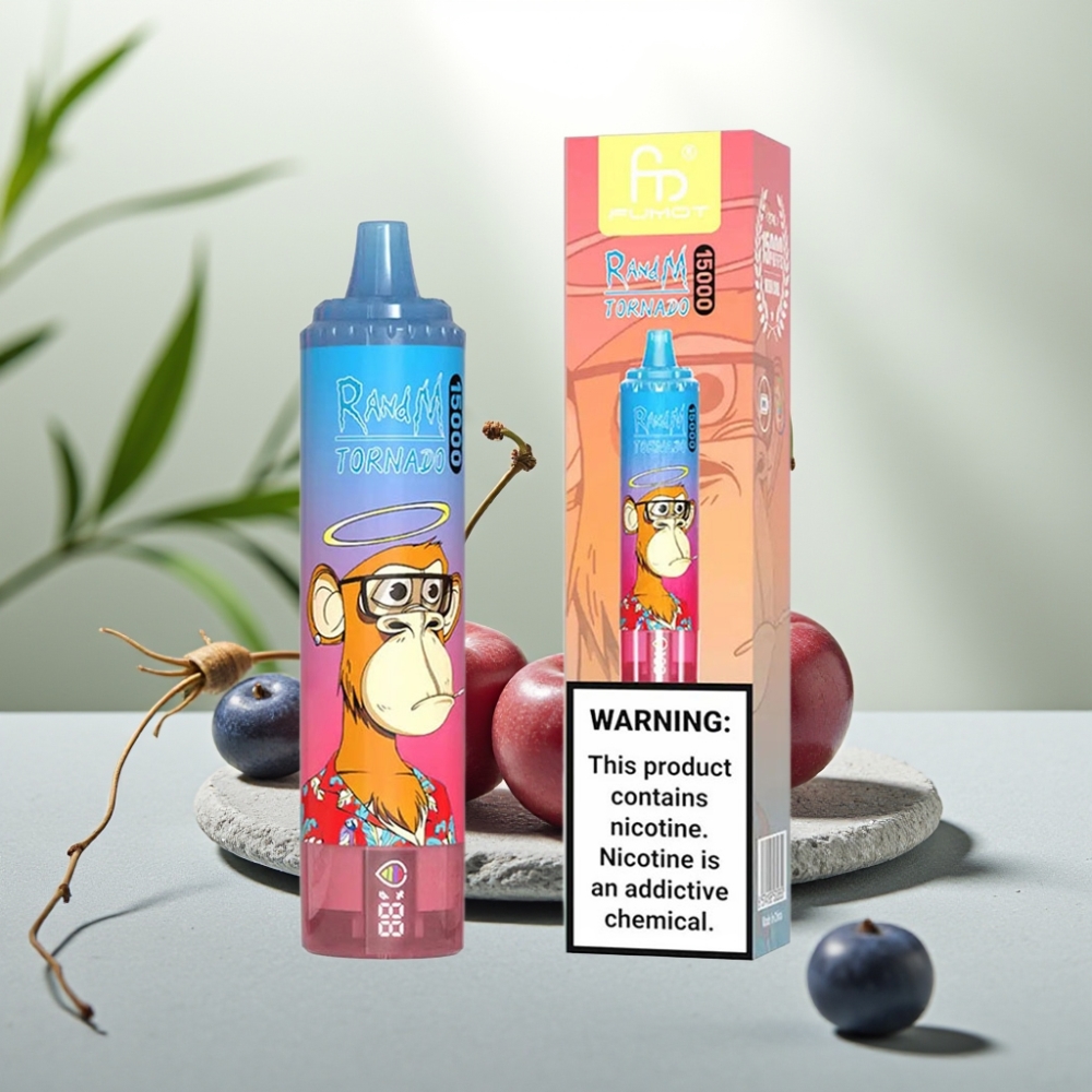 RandM Fumot Tornado 15000 Puffs Afine Visine Albastre 25ml 850mAh 0.9Ohm