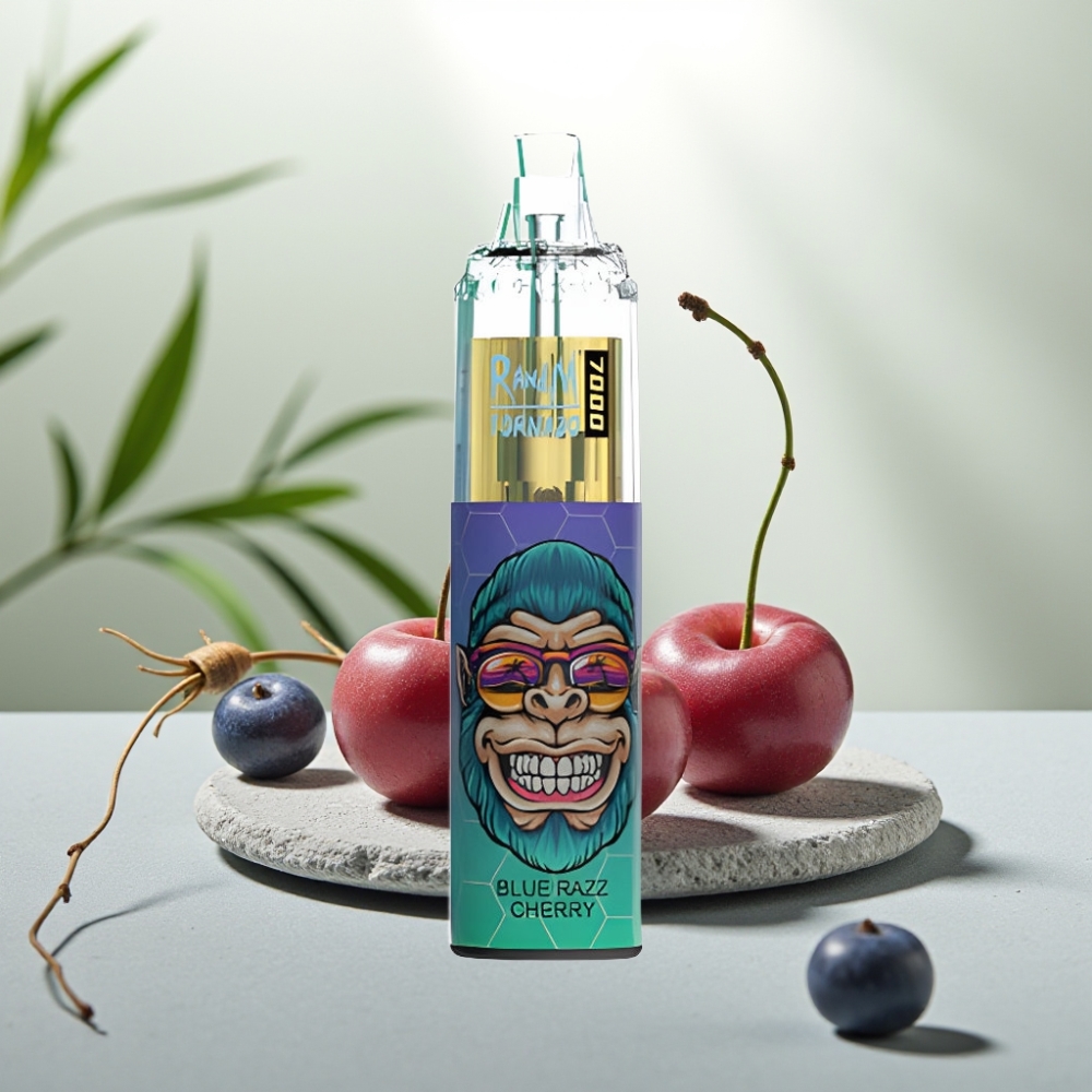 Fumot Tornado 7000 Disposable Vape Afine Visiniu Albastre, 7000 Pufări, 14 ML, 850 MAH