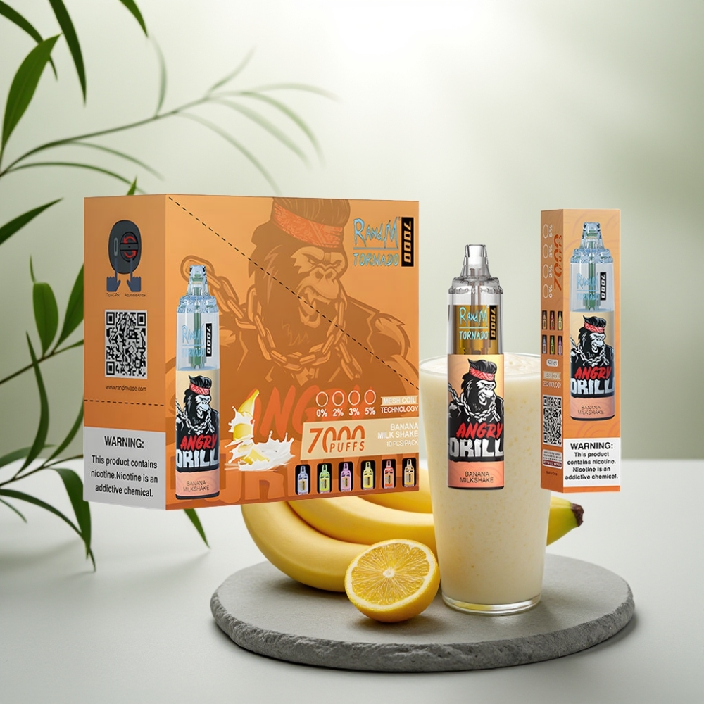 Fumot Tornado 7000 Disposable Vape Banana Milkshake 14ML 850MAH Mesh Air-Adjustable