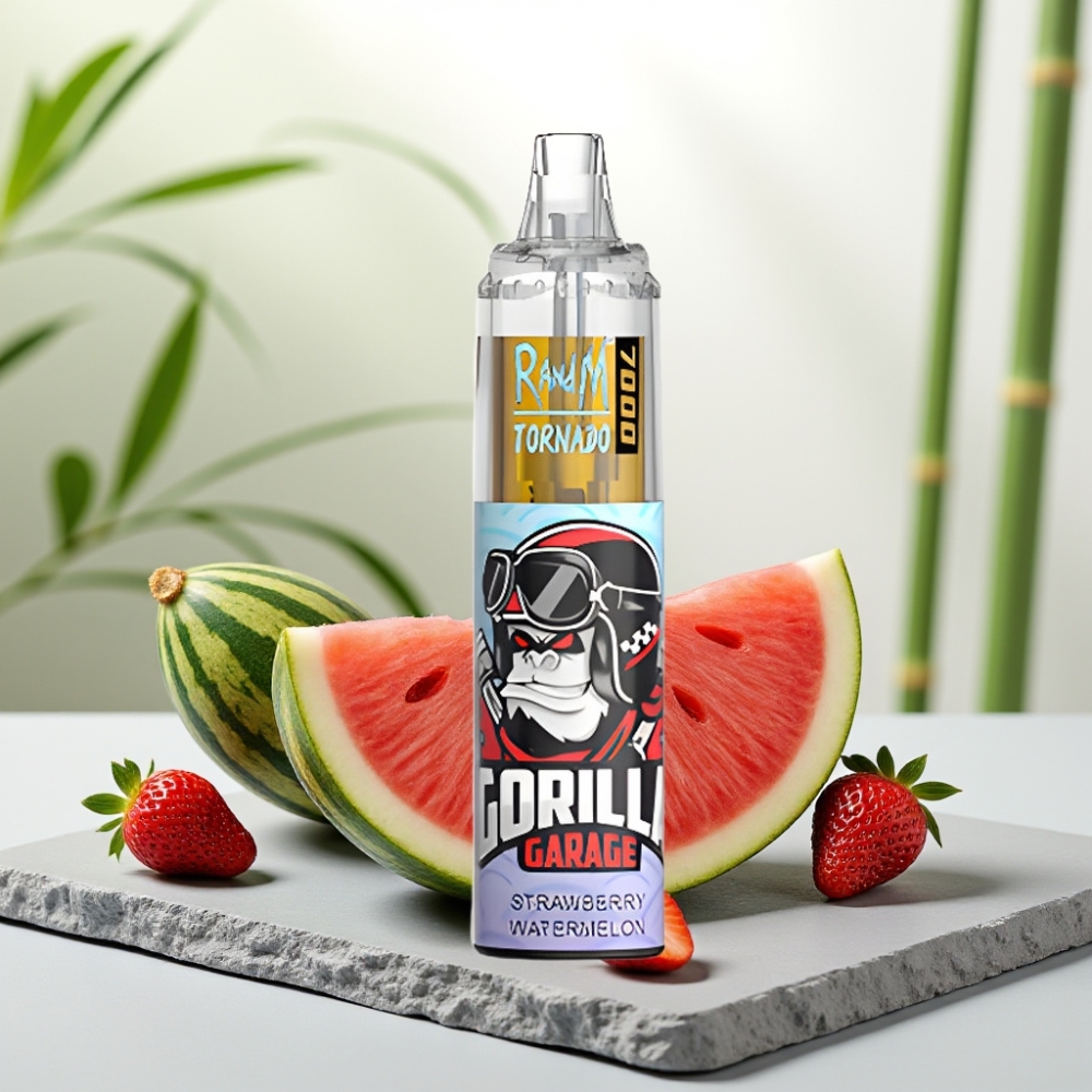 Fumot Tornado 7000 Disposable Vape Capsuni Pepene, 14ML, 850MAH, 5% Nicotine