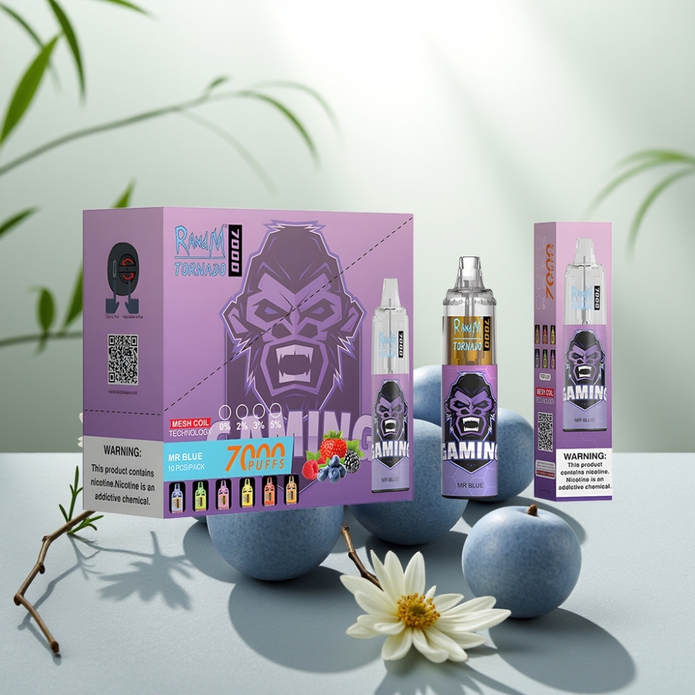 Fumot Tornado 7000 Disposable Vape Dr. Albastru, 14ML, 850MAH, 5% Nicotine