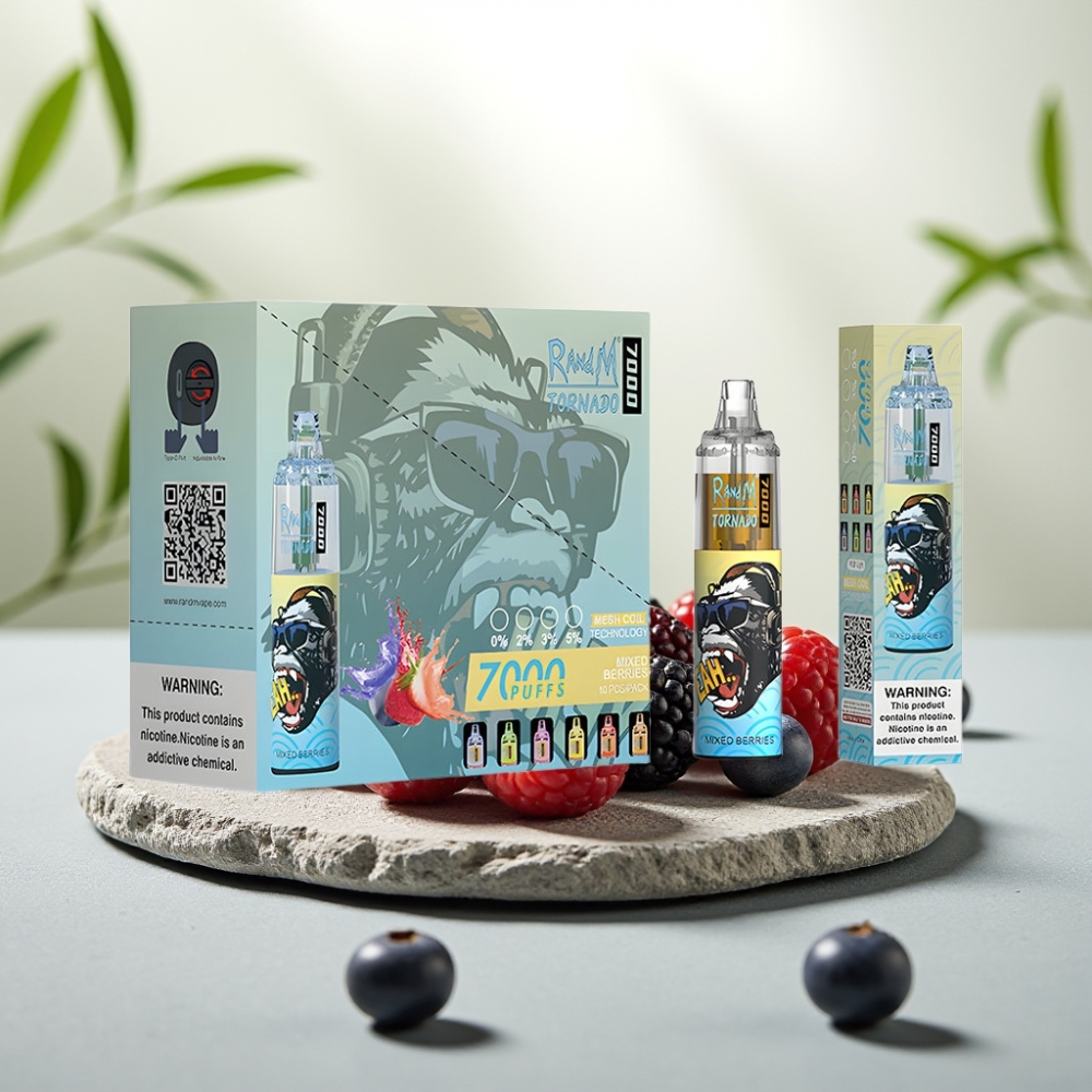Fumot Tornado 7000 Disposable Vape Fructe de Pădure, 14ML, 850MAH, Bobină Mesh