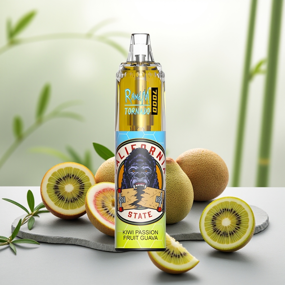 Fumot Tornado 7000 Disposable Vape Kiwi Fructul Pasării Guava 7000 Pufări 14ML 850MAH