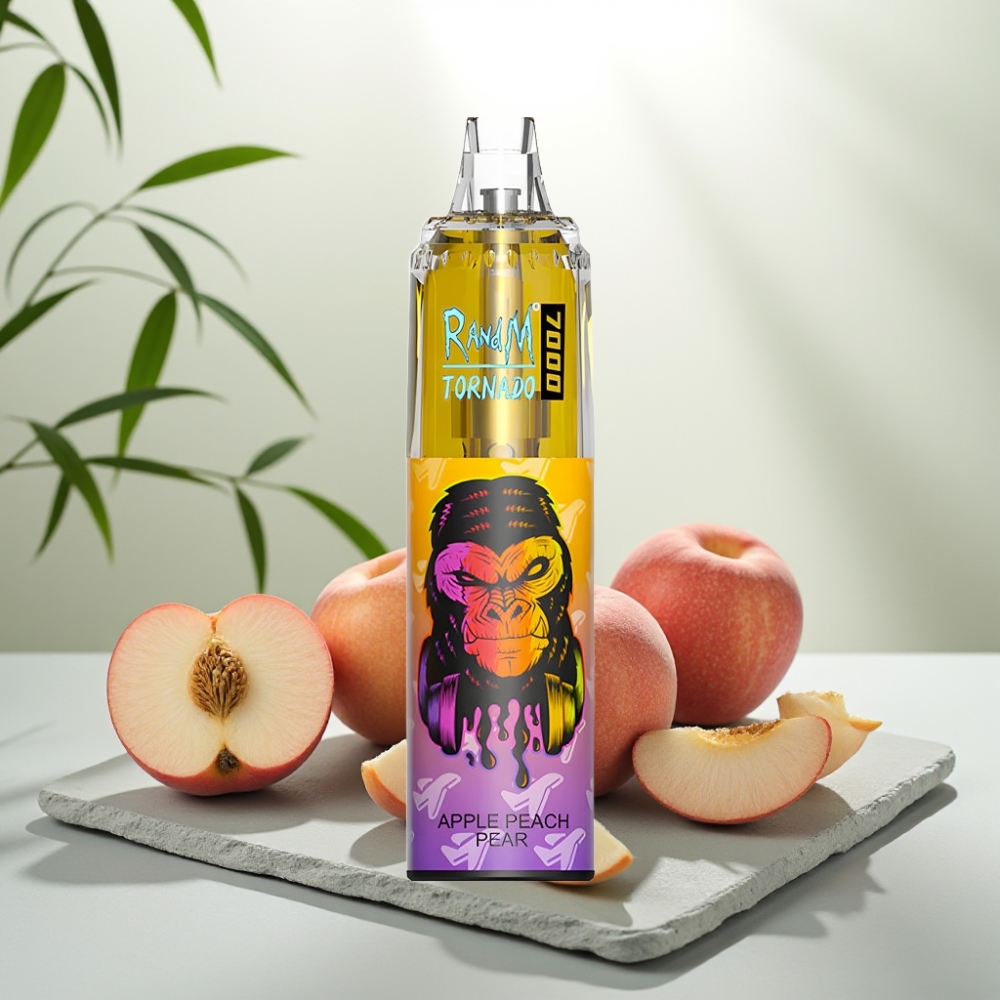 Fumot Tornado 7000 Disposable Vape Măr Piersică Pară 7000 Puffs 14ML Air-Adjustable