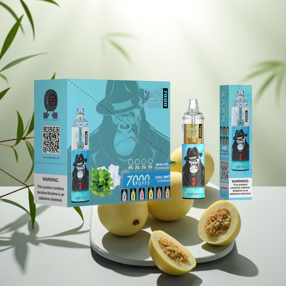 Fumot Tornado 7000 Disposable Vape Mentă Răcoritoare, 7000 Pufuri, 14 ML, 850 MAH
