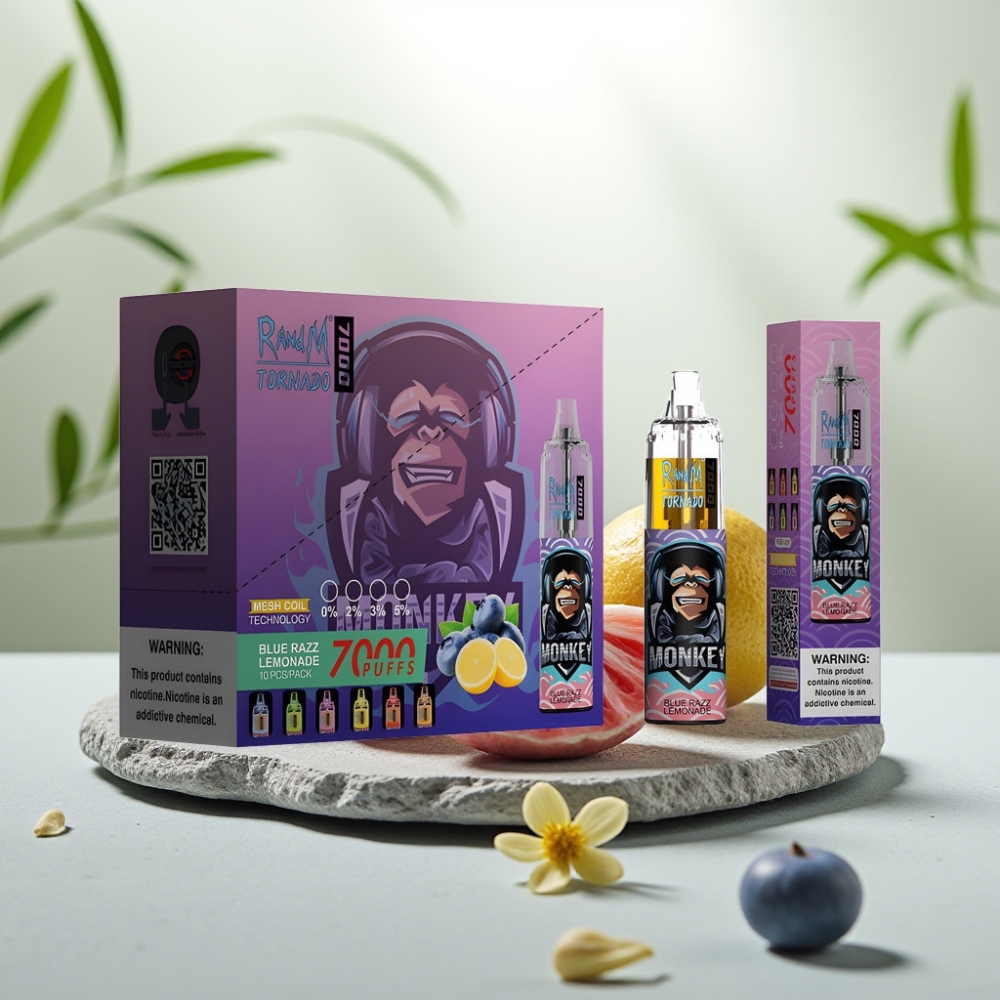 Fumot Tornado 7000 Disposable Vape Zmeură-Limunadă Albastră 14ML 850MAH 5%