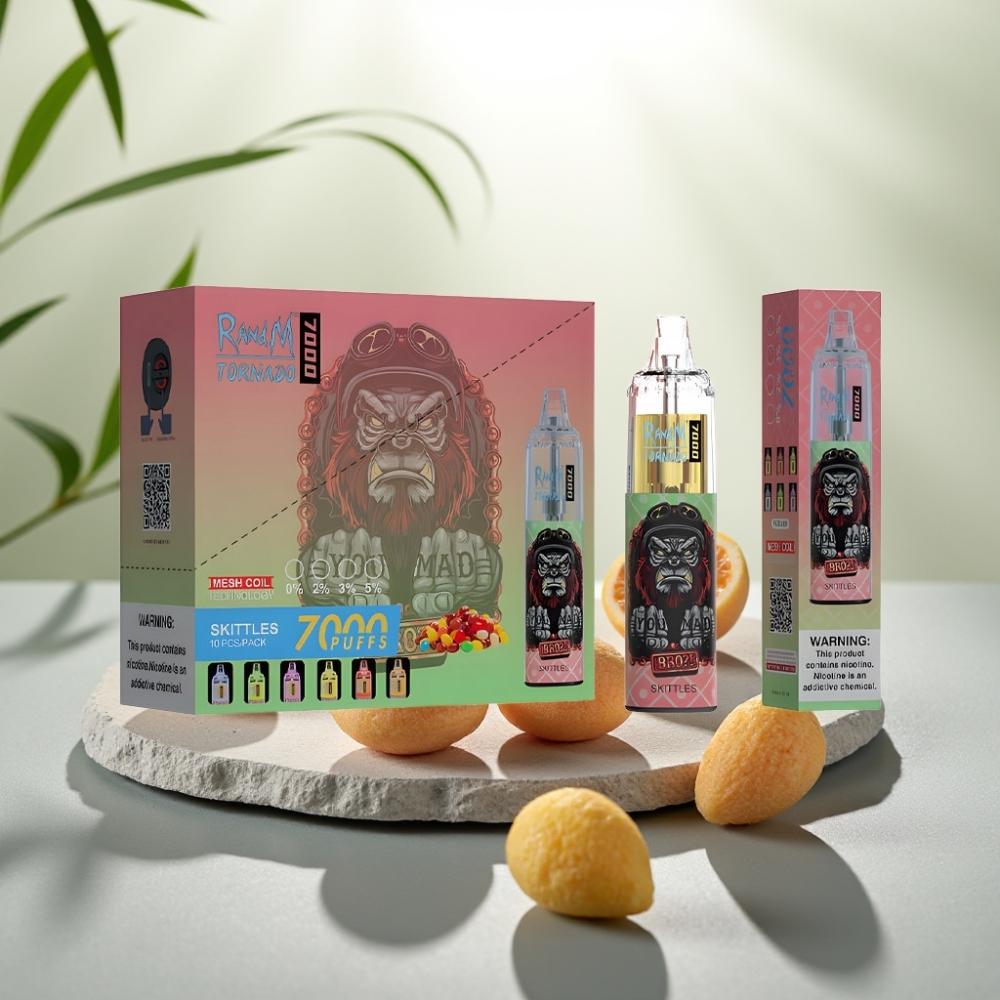 Fumot Tornado 7000 Dispozabil Vape Skittles, 14ML, 850MAH, Rețea, USB-C